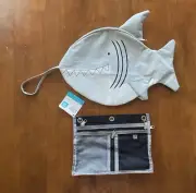 Pen + Gear Expandable Binder Pouch & Sand & Sky Shark Wet/Multipurpose Pouch