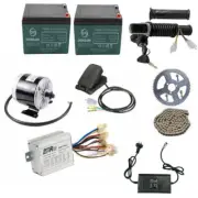 24V 350W Brush Motor Kit Controller Battery For Electric Go kart Quad ATV eBike