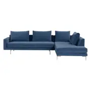 Edge V2 L Shape Sofa with Chrome Legs