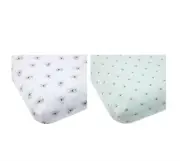 Baby Nursery Crib 100% Organic Cotton Fitted Cot Sheet Set 2 pcs Koala