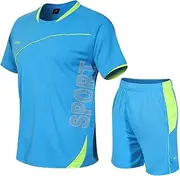 [Adixun] Boys Football Kits Kids Sports Football Jersey Sets Children Football Training Shorts and T-shirt Sets Gym Tennis School Pe Kits