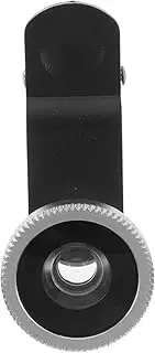 KOMBIUDA Cell Phone Camera Lens Kit Super Wide Angle Macro Fisheye Lenses Clip Design Easy Installation Silver