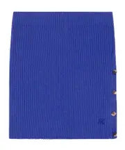 Courrèges Buttoned Light Ribbed Mini Skirt S,XS,M Sapphire