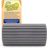[Scrub Daddy] Damp Duster - Ideal for Blinds, Vents, Baseboards & More - Traps Dust & Dirt Easily - Rinse & Reuse - Silver
