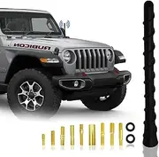 Ongfuwu Car Spiral Antenna, 7 Inch Waterproof Auto Toppers Retrofit Antenna Replacement, Flexible PVC Short Antenna Mast with Screw Adapters, Universal for Car Truck SUV Radio AM FM