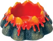 5" Volcano Shape Polyresin Cigarette Ashtray Built-in cigarette rests