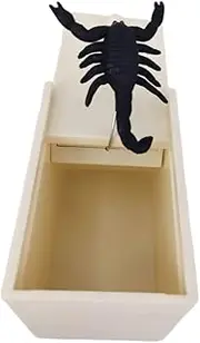 ERINGOGO 2Pcs Scorpion Tricky Prank Joking for April Fool Day Fun Scare Props Light Yellow Horrible Box with Realistic Animal for Parties and Home