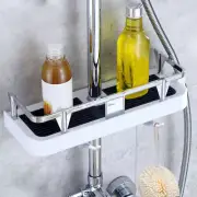 Bathroom Hanging Pole Shower Caddy Basket Storage Shelf Organiser Tray Rack TO