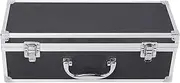 Microphone Case, Hard Shell Carrying Case with EVA Foam Interior, Portable Aluminum Alloy Sturdy Microphone Storage Case for Travel, on Location Shoots, Performances
