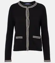 ['S Max Mara] 'S Max Mara Zenobia cotton cardigan UK 14 black