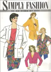 SIMPLICITY Fashion 9628 MISSES' SIZE 6-18 LOOSE-FITTING JACKET SEWING PATTERN