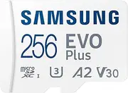 [Samsung] EVO Plus Gen2 256GB w/SD Adaptor Micro SDXC, Up-to 160MB/s, Expanded Storage for Gaming Devices, Android Tablets and Smart Phones, Memory Card