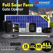 Kenner Farm Full Solar 40w Heavy Duty Single Swing Gate Opener