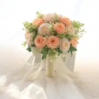 在飛比找樂天市場購物網優惠-手捧花新娘結婚韓式婚禮花球婚紗照捧花假花伴娘拍照道具花束仿真