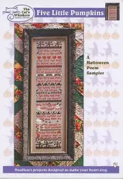 The Cat's Whiskers Five Little Pumpkins Halloween Poem Sampler Cross Stitch