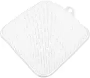 minkissy Shower Foot Scrubber Mat with Suction Cups Transparent Foot Cleaner Massager for Non Slip Shower Use Improves Circulation