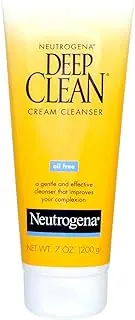 Neutrogena Deep Clean Daily Facial Cream Cleanser with Beta Hydroxy Acid to Remove Dirt, Oil & Makeup, Alcohol-Free, Oil-Free & Non-Comedogenic, 7 fl. oz (Pack of 3)