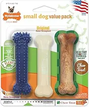 Nylabone Chicken Flavor Small Dog Chew Toy Value Pack (Pack of 3)