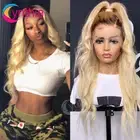 13X6 Lace Front Wigs 24inch Ombre 613 Blonde Colored Lace Frontal Human Hair Wig