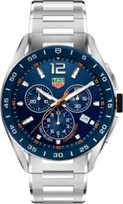 Tag Heuer Connected Touchscreen Digital Rechargeable Blue Bezel Mens Smartwatch