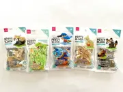 Petit Block Animal Dinosaur Set of 5 Red Panda Rabbit Kingfisher DAISO Japan F/S
