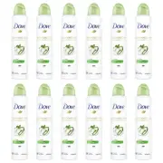 12PK Dove 127g/220ml Antiperspirant Advanced Care Go Fresh Cucumber/Green Tea