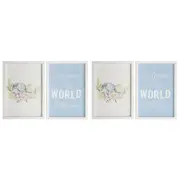 2x 2pc LVD Welcome World/Bear Wooden Sign Set Home/Room Nursery Decor 20x28cm