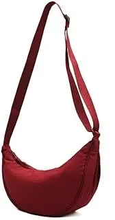 [Tonykulas] crescent shaped crossbody bag, lightweight work travel shoulder bag, casual sling bag