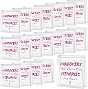 20 Pack Bachelorette Makeup Bags Recovery Kit Bags in Bulk Clear Plastic Pouch Small PVC Transparent Cosmetic Organizer Bag with Zipper for Bachelorette Bride Wedding Party Favors Travel