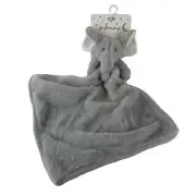 So Dreamy Gray Elephant Lovey 15" Security Blanket Plush SL Home Fashions NWT