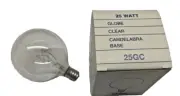 LAMP -25GC - 25W GLOBE CLEAR CANDELABRA BASE BULB