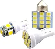 13pcs 12V T10 LED White Car Interior Light Parker Bulb Wedge Globe 31MM 12SMD