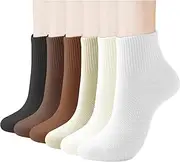 REACH STAR 6 Pairs Ankle Athletic Running Socks for Women - Right-Angle Design, Thin Cotton Socks