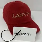 Lanvin Dandy Coat Wool & Alpaca-Blend Baseball Cap Red Os NWT