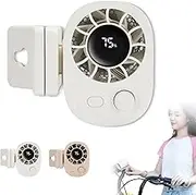 Joytutu Car Clip on Fan with Led Display, car clip seat on fan, Usb Rechargeable Personal Cooling, for Instant Summer Cooling (White)