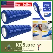 Crepe Paper Blue Masking Tape - 0.94 Inch, Perfect for Arts & Crafts, 18-Pack