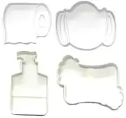2020 2021 QUARANTINE CLEAN HYGIENE SOAP TP SET OF 4 COOKIE CUTTERS USA PR1566
