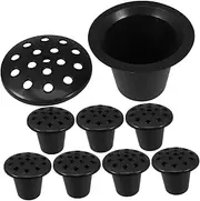 BESPORTBLE 8Pcs Cemetery Flower Holder Plastic Flowerpot Decor with Multiple for Even Spacing Elegant Grave Decoration for Lasting Remembrance and Outdoor Use