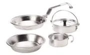 Survival Camping Cooking Gear Bug Out Essentials Cookware Emergency Kit 5 Piece