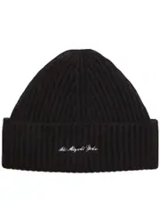 Mki Miyuki Zoku Logo-embroidered Wool-blend Beanie - Black ONE SIZE