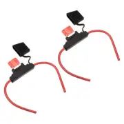 2 Pcs Inline Fuse Holder DC 32V 8 AWG Waterproof Blade Fuse Holder with 50A Fuse