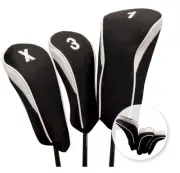 Hi-Tech Contour Head Covers White Set of 3, 1-3-X
