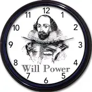Shakespeare Macbeth Hamlet Teach Wall Clock Bard Stratford Avon Poet Playwright