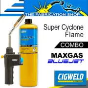 Cigweld JET407 Super Cyclone Flame Torch + Maxgas Fuel Gas BBQ Soldering Blow