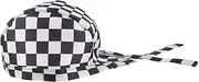 [FOMIYES] Chef Hat with Plaid Pattern Unisex Catering Cap for Restaurant Kitchen Comfortable and Professional Chef Costume