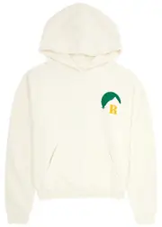 Rhude Moonlight Printed Hooded Cotton Sweatshirt - Cream - Xxl XXL