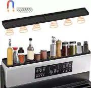 30 Inch Silicone Magnetic Stove Top Shelf, Kitchen Shelf over Stove Spice Rack A