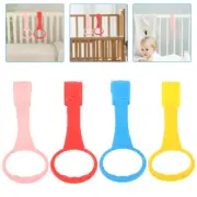 4 Pcs Crib Sling Toddler Pull up Rings Baby Learning Standing Hand