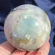 0.77LB Natural amazonite ball quartz crystal sphere 64mm reiki healing XQ886