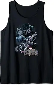 [Marvel] Black Panther Character Collage Fade Out Tank Top